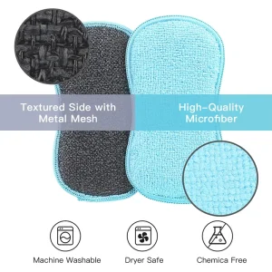 Unique Shape 20mm Kitchen Sponges Scouring Pads Custom Reusable Dishwashing Soap Sponge Set Cleaning Tool