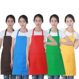 Unisex Cooking Kitchen Restaurant Work Aprons for Men and Women With Pockets Chef Waiter Apron Custom Logo