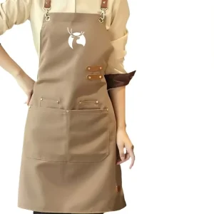 Unisex Waiter Apron Kitchen Bar Cafe Cooking Restaurant Apron Custom logo Sleeveless Cleaning Apron