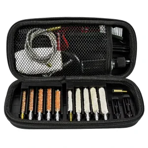 Universal Gun Cleaning Kit Gun Brush and Brass Jag Adapter Firearm Cleaning Wipes Brass Brushes and Cotton Mops 5 Rods