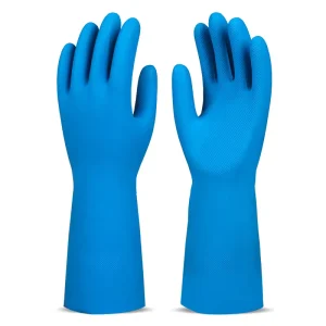 Unlined Heavy Duty Nitrile Dipped Chemical Resistant Latex-free Durable for Janitorial Nitrile Cleaning Gloves