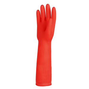Unlined Household Natural Rubber Latex Gloves Soft Durable Light Waterproof Reusable Medium Food