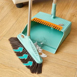 Upgrade Dustpan and Broom Dustpan Cleans Broom Combo with Long Handle for Home Kitchen Room Office Lobby Floor