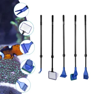 Upgraded Telescopic 6 in 1 Aquarium Cleaning Brush for Fish Tank