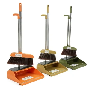 Upright Home Floor Cleaning Sweeper Long Handled Plastic Broom with PP Material Dustpan Set