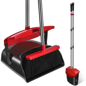 Upright Standing Broom Standing Sweeper Angle Broom Lobby Office Kitchen Long Handle Lobby Use Broom and Dustpan Set