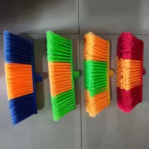 V 6654 Plastic Broom Head Replacement Single Piece Hard Bristle Broom for Home Workshop Use