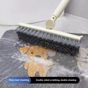 V Shape Gap Floor Scrub Brush with Double Sided Dual Bristles for Bathroom Tile Corners