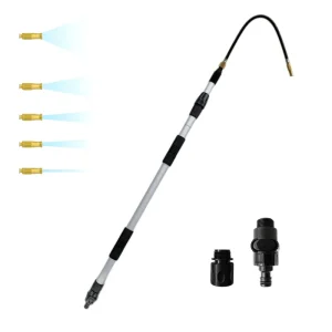 VITOP 1.8 Meter Aluminum Telescoping Gutter Cleaning Tool with EVA Grip Water Spray Wand Reusable for High Gutter Debris Removal