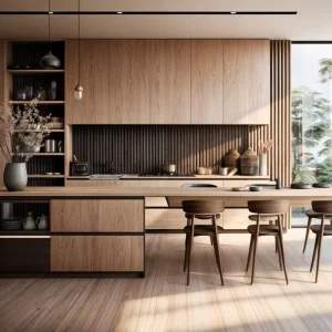 Vermonhouzz Modern Island Kitchen Designs Complete Laminate White Oak Handless Lacquer Kitchen Cabinets Supplier