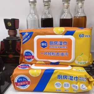 Very Welcomed Eco friendly Hygienic Disposable 99.9% Sterilization and Decontamination Wet Kitchen Paper Wipes
