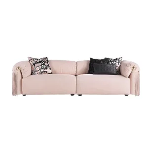 Villa Living Room Furniture Sofa Set High End Modern Couch Tassels Design Luxury Living Room Sofa Factory Direct Sales