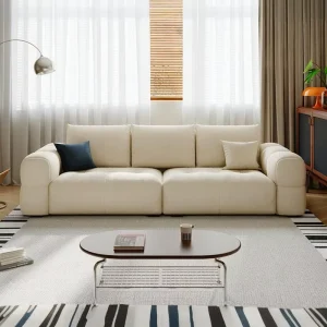 Vintage Puff Three Seat Living Room Sofas Modern Minimalist Luxury Sofa Floor Japanese Furniture Home Cloth