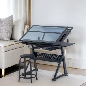 Vintage Wooden Drafting Table for Art and Craft