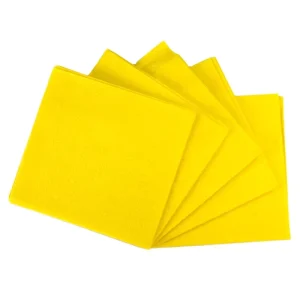 Viscose Polyester Needle Punched Non Woven Cloth Yellow Super Absorbent Cleaning Cloth Yellow Multipurpose Cloth