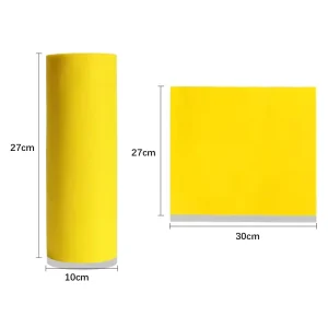 Viscose Polyester Yellow Needle Punched Non Woven Cloth Super Absorbent Perforated Kitchen Cleaning Towel Roll duster Cloth