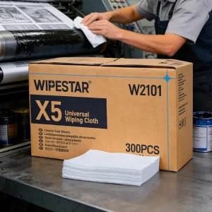 WIPESTAR Premium Industrial Square Wiping Fabric Washable Lint-Free Tear-Resistant Eco-Friendly Cleaning Cloths Automotive