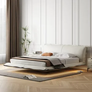 Wabi sabi Style Modern Minimalist Suspended Bed Wedding Bed Double Master Bedroom Suspended Bed