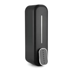 Wall-Mount Plastic Liquid Soap Dispenser Black Refillable