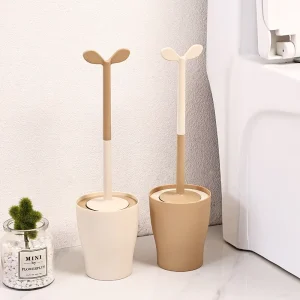 Wall-Mounted Long-Handle PP Toilet Brush Set for Bathroom and WC Cleaning