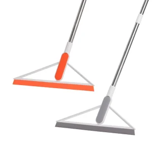 Wall Mounted Multifunctional Eco Friendly Plastic Handle Stainless Steel TPR Silicone Rubber Broom Set 88x33cm Custom Squeegee