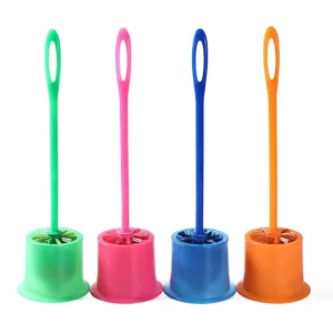 Wall Mounted Plastic Head Toilet Brush Long Handle Hand Design Scrubbing Style Free Sample Pet Bathroom Cleaner Accessory Set