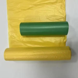 Warehouse Stock 13 Gallon Side Gusset Heat Seal Durable PE Flat Tied Mesh Trash Garbage Bags Gravure Printing Fast Shipping