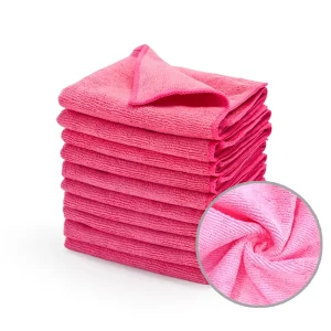 Warp Knitted Microfiber Square Towels Absorbent Quick Dry Cleaning Rags for Dish Washing and Household