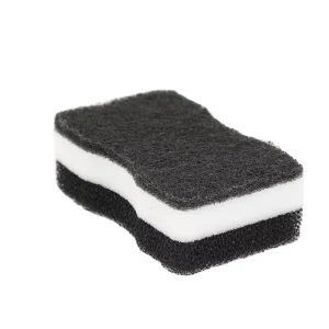 Wash Sponge Kitchen 3 layers Compound Cleaning White and Black Scrubber PU Foam Scouring Pad