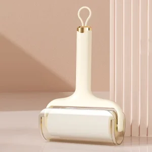 Washable 10cm Lint Roller Mini Adhesive Roller Hair Remover with High Viscosity Tear Type Replacement Paper Roller Brush