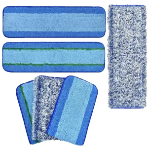 Washable Eco-Friendly Reusable Aluminum Microfiber Mop Pads Refill Wet Dry Floor Cleaning Cloth for Hardwood Hard Surface Floors