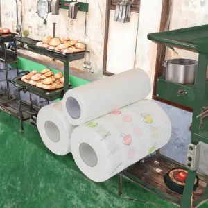 Washable Reusable Dish Cloth Roll PP Wood Pulp Nonwoven Cleaning Wipes for Kitchen