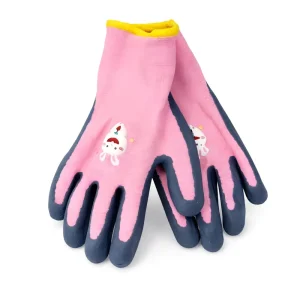 Washable Thorn Proof Kids Gardening Gloves Cute Pink Latex Foam Children’s Gloves for Gardening Use