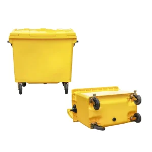 Waste Bin 240L 360L 1100L Customize Color Large Outdoor Public HDPE Recycle Dustbin Pedal Plastic Waste Bins with Lid and Wheel