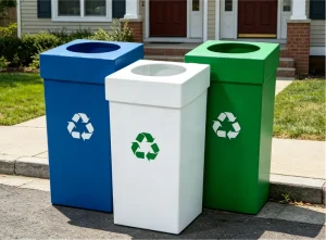 Waste Dust Bin Garbage Recycle Bin for Plastic Foldable Storage Box with Cutting Service PP Stackable