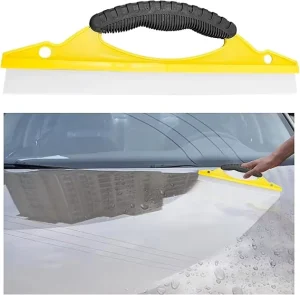 Water Blade Silicone Squeegee with Non Slip Handle 12 Inches Shower Squeegee Vehicle Dryer for Window Mirror Shower Door