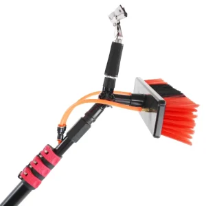 Water Fed Pole Window Cleaning Kits Factory Direct Sales 12ft Telescopic Aluminum Rod Cleaning Brush