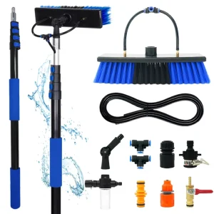 Water Fed Telescopic Cleaning Pole with Brush for Commercial Window Cleaning