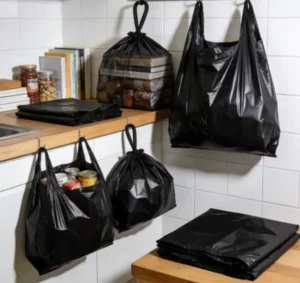 Water Repellent Customized Capacity PLA Durable Leak Proof Garbage Bags for Office Home Use