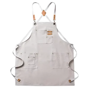 Water Resistant Apron Multi Pockets Adjustable Straps for Work Daily Use