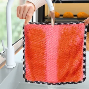 Water-absorbing Oil-staining Microfiber Cloth Dishwashing Kitchen Special Thickened Non-fibrous Wipe Table Hand Scouring Pad