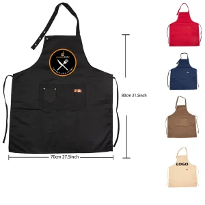 Water and Oil Resistant Kitchen Chef Aprons With Designing Logo Printed