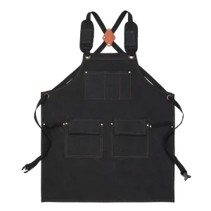 Water resistant Apron with Custom logo Embroidery and Printing Featuring Cross shoulder Straps and Heavy duty Thickened Workwear