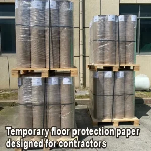 Waterproof Breathable Floor Protection Paper Rolls Non Slip Paint Masking Surface Cover for Hardwood Floor Renovation