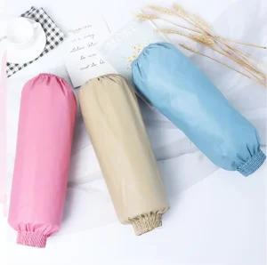 Waterproof Clean Handmade Leather Oversleeve for Women Antifouling Kitchen Sleeve Covers Protective 36x18cm Customized