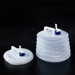 Waterproof Collapsible Foldable Round PE Water Bucket with Faucet for Outdoor Camping Hiking Travel