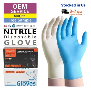 Waterproof Disposable Blue Nitrile Micro Touch Lab Gloves Powder Free Thick Material All Seasons Use Examination