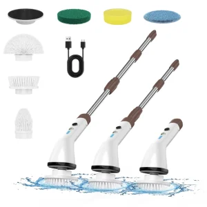 Waterproof Electric Spin Scrubber for Adjustable Extension Cleaning Brush Car Hotel Use Bathroom Power Shower Scrubber Cleaner