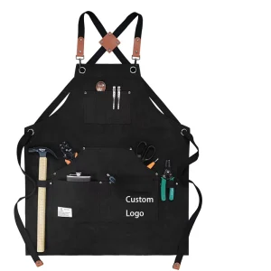 Waterproof Heavy Duty Canvas Fashionable Reusable Sleeveless Work Apron Tool Pockets for Industrial Woodworking