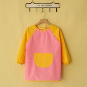 Waterproof Kid Apron Breathable Kids Christmas Aprons pink Memory Cloth Cute Dress Apron